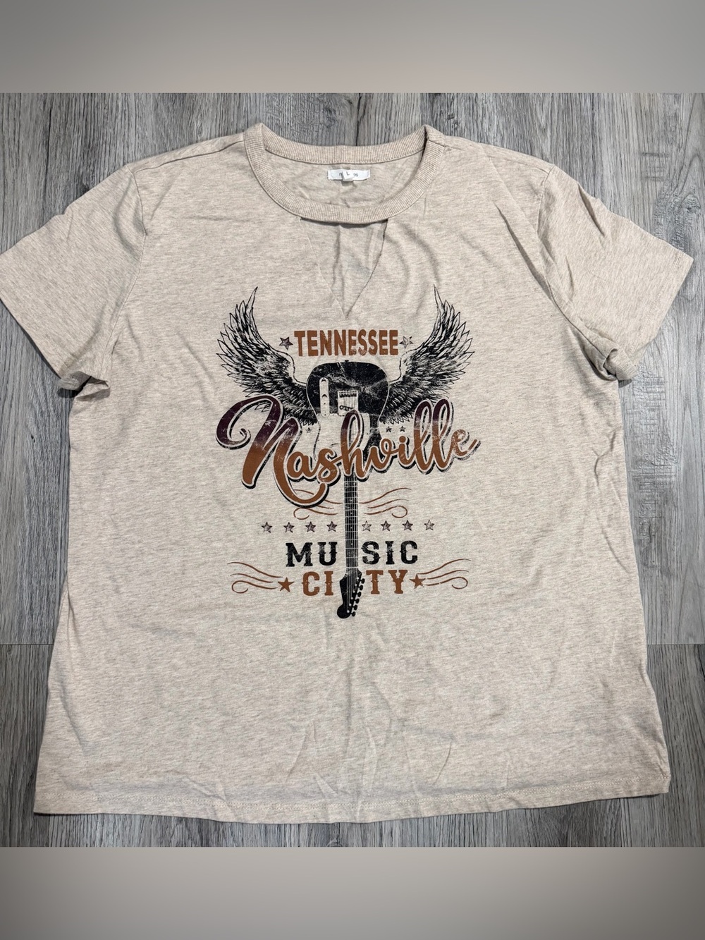 Maurices - Nashville Tennessee Music City Graphic Tee - Beige